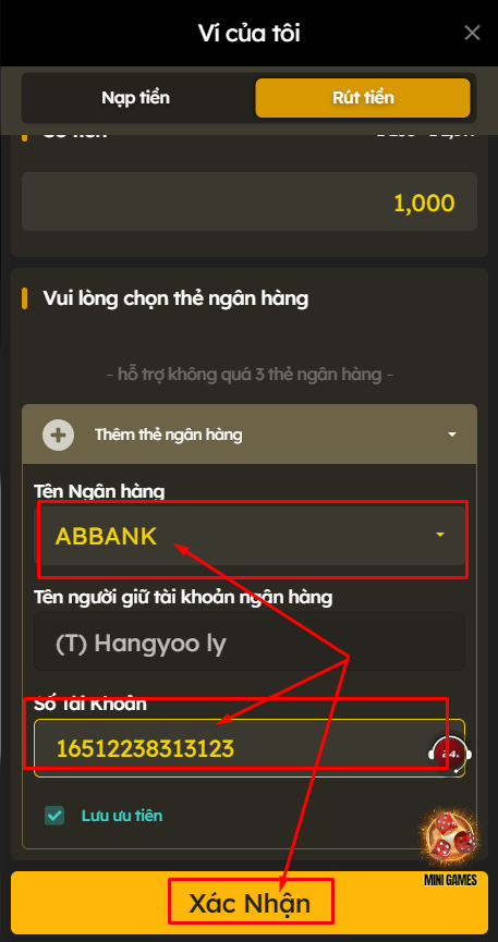 Chọn ngân hàng của bạn