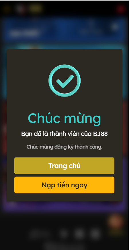 Bạn đã tạo tài khoản Gacam67 thành công hãy bắt đầu chơi thôi